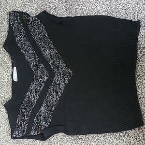 Vintage black and silver top